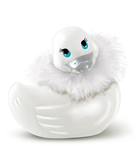 Le Petit Canard Vibrant Blanc Plumes Boa