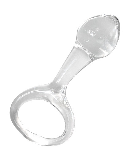 Gode en Verre Forme Ogive Designer avec Manche