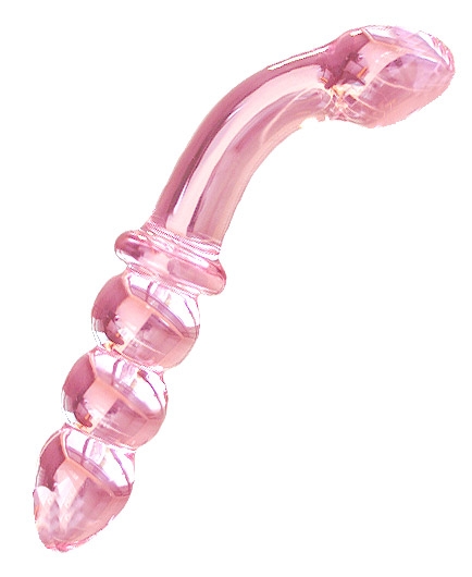 Le Gode en Verre Double Sens Rose Courbé