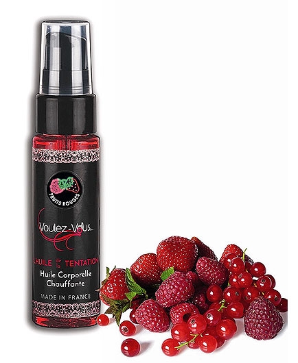 Huile Massage Chauffant Fruits Rouges 35 ml