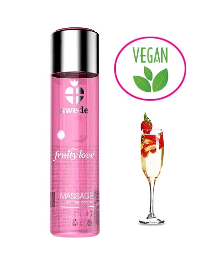 Huile de Massage Sensuelle Fraise Champagne 60 ml
