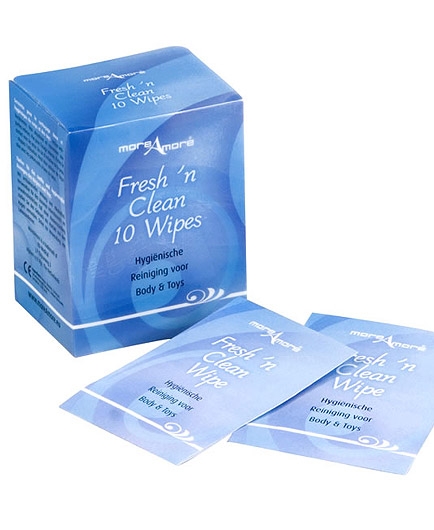 Lot de 10 Lingettes Serviettes Anti Bactéries Corps et Sextoy