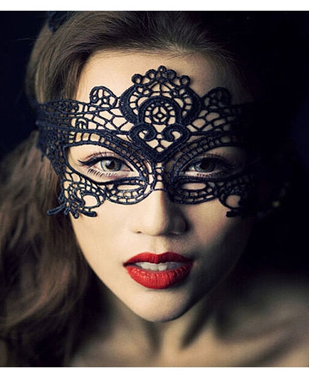 Le Masque Bandeau en Dentelle Noire