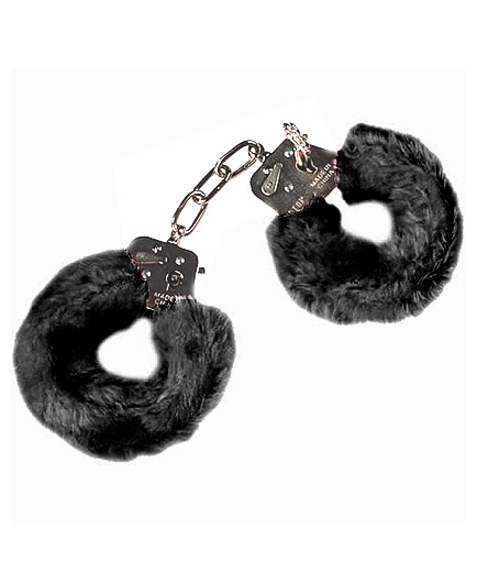 Les Menottes Fourrure Sexy Noir
