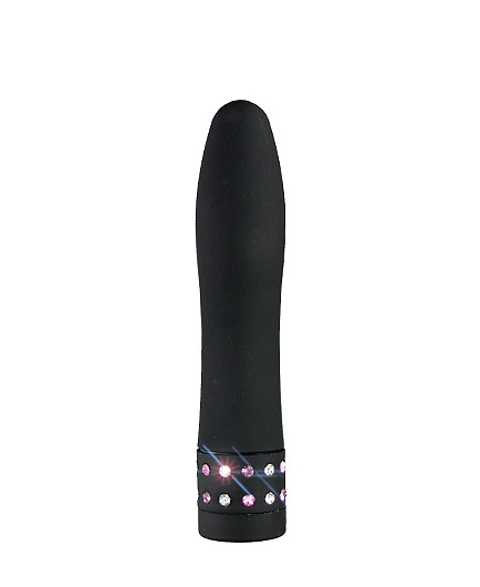 Le Petit Sextoys Vibrant Noir Strass Roses et Blancs