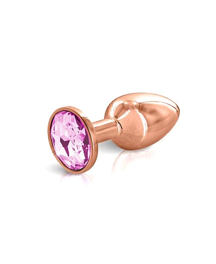 Plug Anal Métal Bijou Cristal Rosegold Petit Modèle S