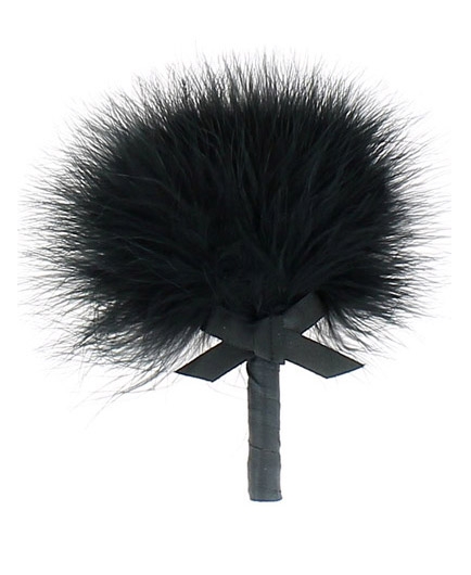 Le Petit Plumeau Caresses Noir Noeud Satin
