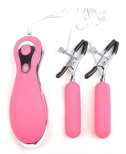 Les Pinces Tétons Vibrants Fuchsia Télécommande