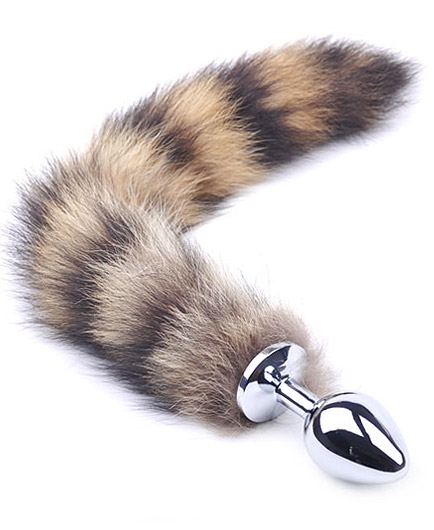 Le Plug Anal Acier Queue Fourrure Moyen Modèle