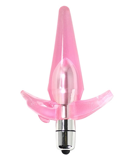 Le Plug Anal Vibrant  Rose Souple Dolphin