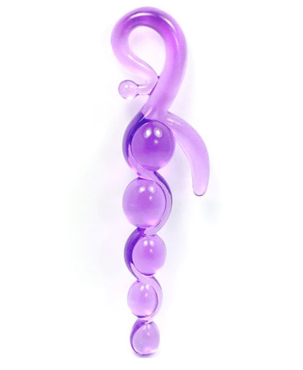 Le Plug Boules Anales Violet Translucide avec Ergot