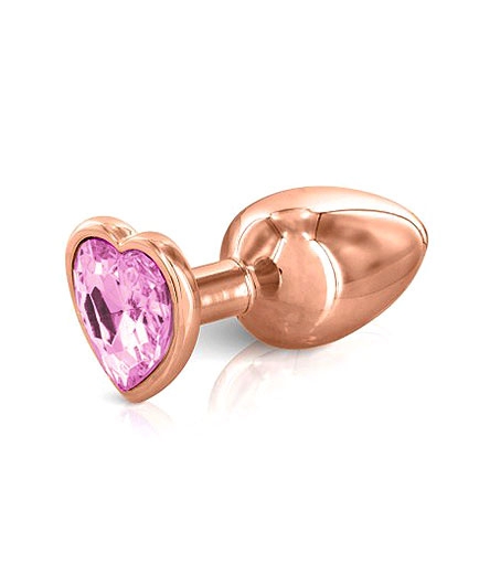 Plug Anal Métal Bijou Coeur Rosegold Moyen Modèle M