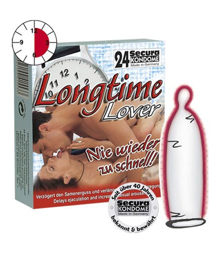 24 Préservatifs Retardateur d'Ejaculation Longtime