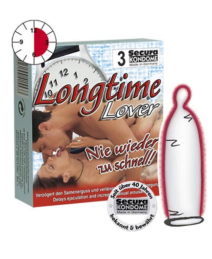 3 Préservatifs Retardateur d'Ejaculation Longtime