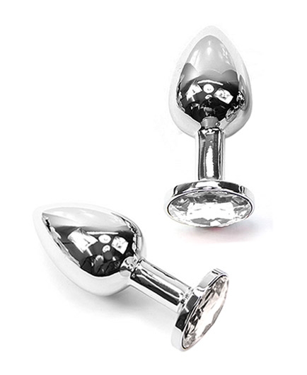 Plug Anal Métal Bijou Cristal Rosebud Petit Modèle