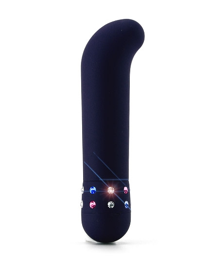 Le Petit Vibro Point G Noir avec Diamants