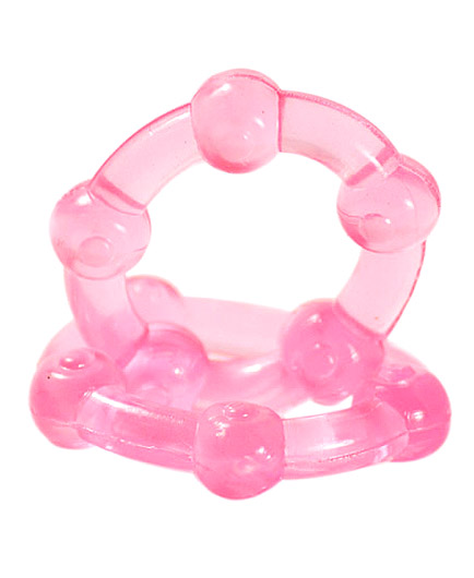 L'Anneau Translucide Extensible Boules Rose - photo 2