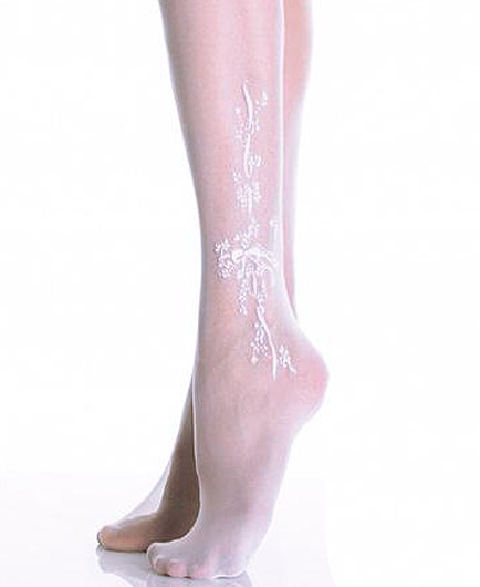 Les Bas Dentelle Tatouage Fleuri Cheville - photo 2