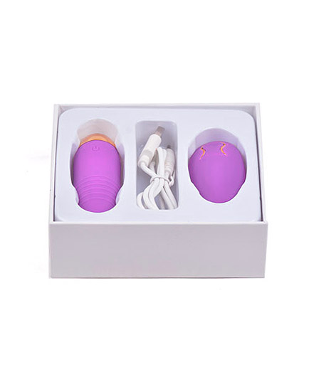 Oeuf Vibrant Télécommandé Violet et Doré Rechargeable - photo 4