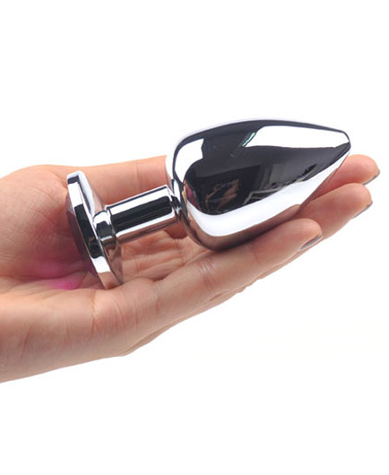 Plug Anal Métal Cristal Bijou Rose Gros Modèle - photo 4