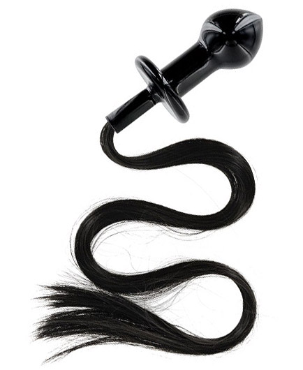Le Plug Anal Crinière Noire en Verre - photo 1