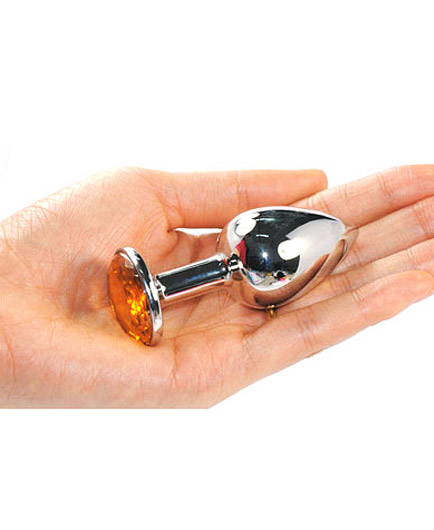 Le Plug Anal Métal Bijou avec Cristal Rosebud - photo 4