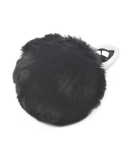 Plug Anal Metal et Pompon Fourrure Noire - photo 4
