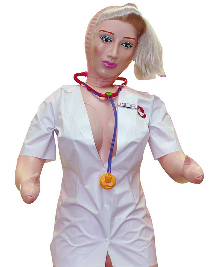 La Poupée Gonflable Vibrante Infirmière avec Accessoires - photo 2