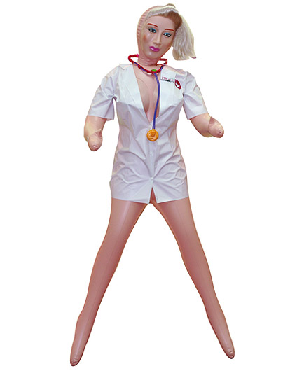 La Poupée Gonflable Vibrante Infirmière avec Accessoires - photo 3