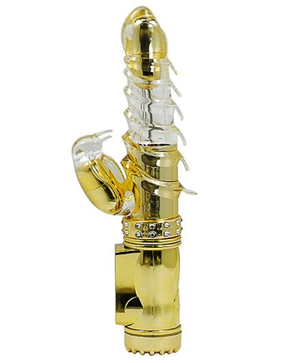 Le Vibro Rabbit Nervures Diamants Gold - photo 1