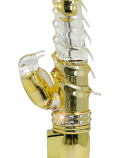 Le Vibro Rabbit Nervures Diamants Gold - photo 2