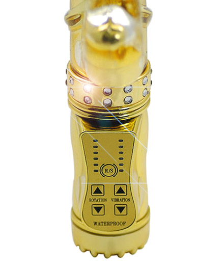 Le Vibro Rabbit Nervures Diamants Gold - photo 3