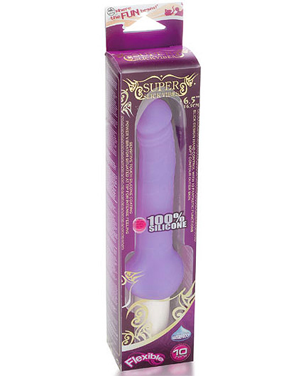 Le Vibro Réaliste Design Luxe Mauve avec Bourses - photo 2