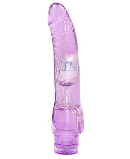 Le Vibro Géant XXL Long et Souple Translucide Parme - photo 1