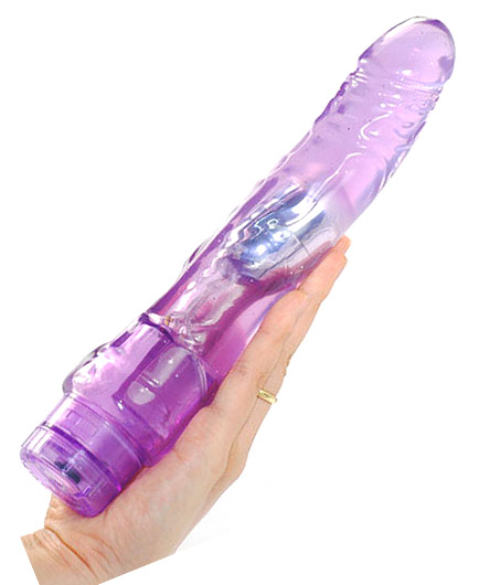 Le Vibro Géant XXL Long et Souple Translucide Parme - photo 2