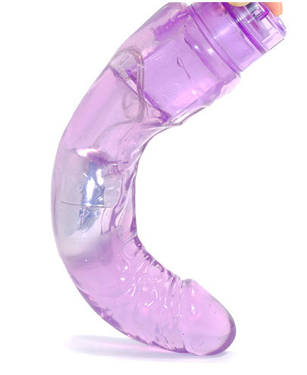 Le Vibro Géant XXL Long et Souple Translucide Parme - photo 3